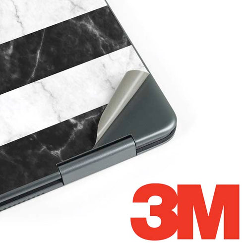 Black and White Striped Marble Notebook 9 Pro 13in (2017) Skin