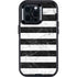 Black and White Striped Marble Otterbox Defender iPhone Skin