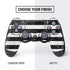 Black and White Striped Marble PS4 Pro/Slim Controller Skin