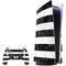Black and White Striped Marble PS5 Bundle Skin