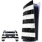 Black and White Striped Marble PS5 Digital Edition Bundle Skin