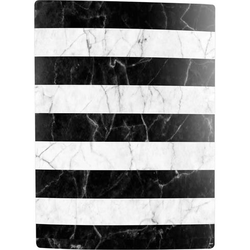 Black and White Striped Marble PS5 Digital Edition Bundle Skin