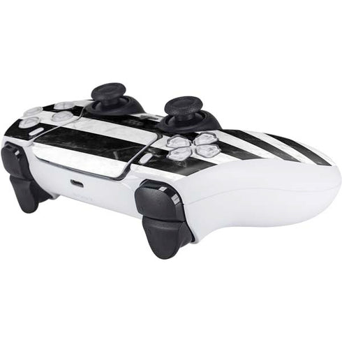 Black and White Striped Marble PS5 Controller Skin