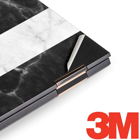 Black and White Striped Marble HP Spectre Skin