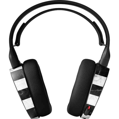 Black and White Striped Marble SteelSeries Arctis 5 Skin