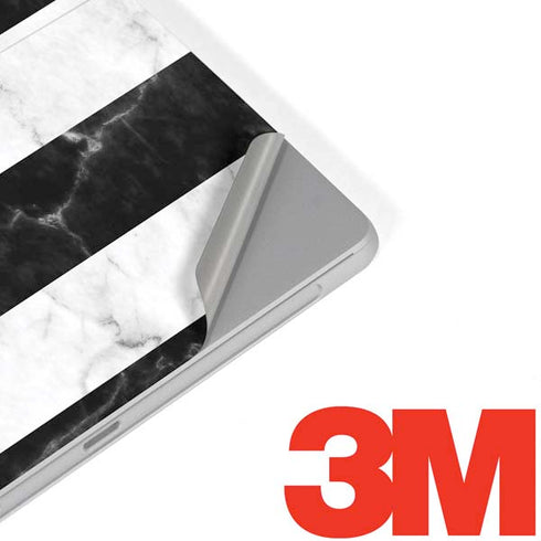 Black and White Striped Marble Surface Go Skin