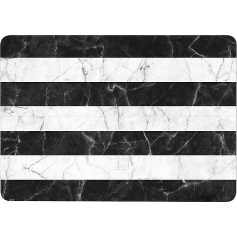 Black and White Striped Marble Surface Laptop Studio Skin