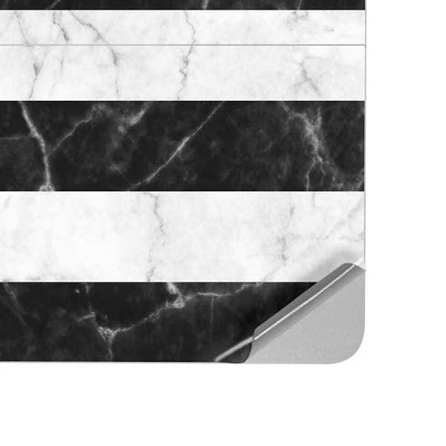 Black and White Striped Marble Surface Laptop Studio Skin