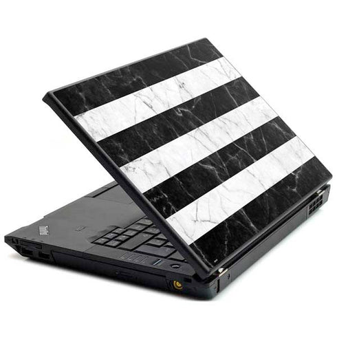 Black and White Striped Marble T440s Skin