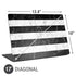 Black and White Striped Marble Universal Laptop 17in (13.8 x 10in) Skin
