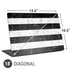 Black and White Striped Marble Universal Laptop 18in (14.6 x 10.6in) Skin