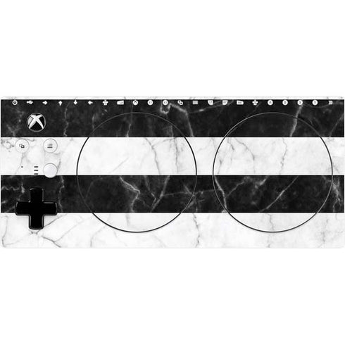 Black and White Striped Marble Xbox Adaptive Controller Skin