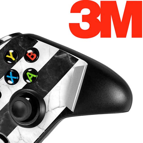 Black and White Striped Marble Xbox One S Controller Skin