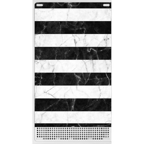 Black and White Striped Marble Xbox Series S Bundle Skin