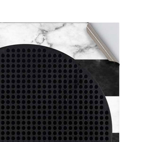 Black and White Striped Marble Xbox Series S Console Skin