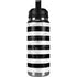 Black and White Striped Marble YETI Rambler 26oz Bottle Skin