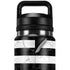 Black and White Striped Marble YETI Rambler 26oz Bottle Skin
