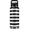Black and White Striped Marble YETI Rambler 36oz Bottle Skin