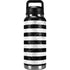Black and White Striped Marble YETI Rambler 36oz Bottle Skin