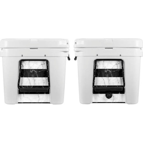 Black and White Striped Marble YETI Tundra 75 Hard Cooler Skin