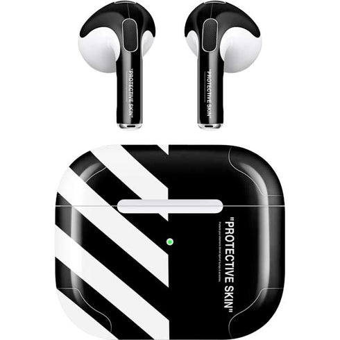 Black and White Stripes Apple AirPods (3rd Gen 2021) Skin
