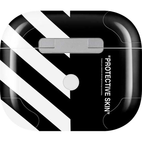 Black and White Stripes Apple AirPods (3rd Gen 2021) Skin