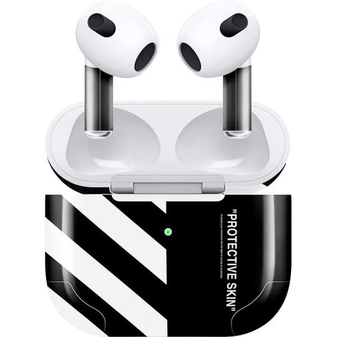 Black and White Stripes Apple AirPods (3rd Gen 2021) Skin