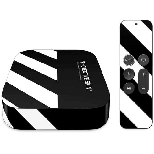 Black and White Stripes Apple TV Skin