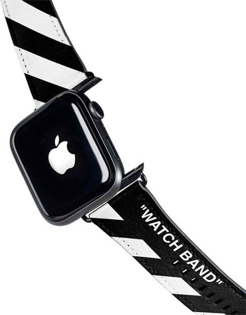 Black and White Stripes Apple Watch Band 42-44mm