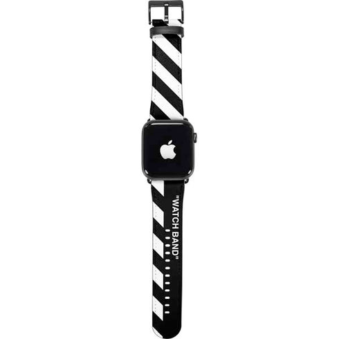 Black and White Stripes Apple Watch Band 42-44mm