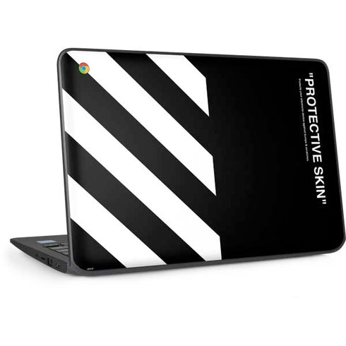 Black and White Stripes HP Chromebook Skin