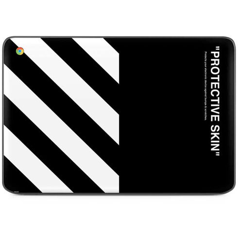 Black and White Stripes HP Chromebook Skin