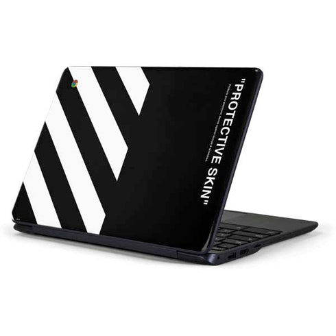 Black and White Stripes Samsung Chromebook Skin