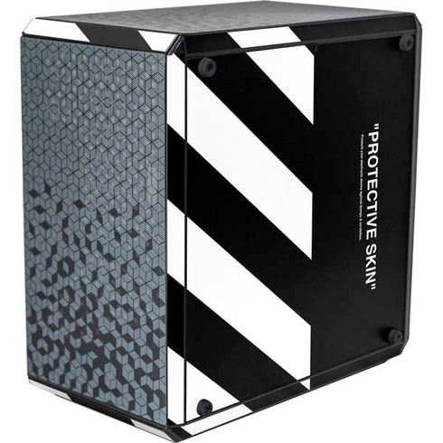 Black and White Stripes Cooler Master MasterBox Q300L Mini Tower Skin