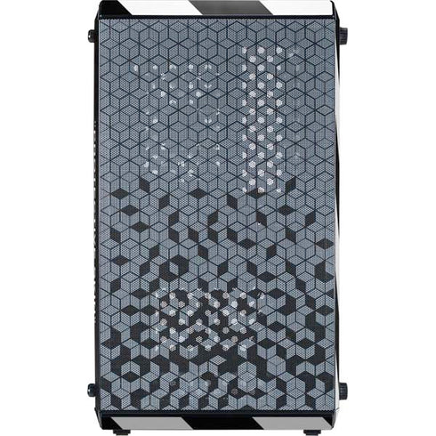 Black and White Stripes Cooler Master MasterBox Q300L Mini Tower Skin