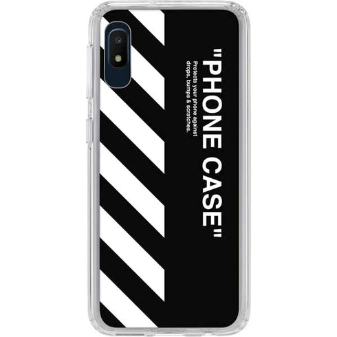 Black and White Stripes Galaxy A10e Clear Case