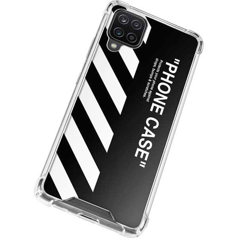 Black and White Stripes Galaxy A12 Clear Case