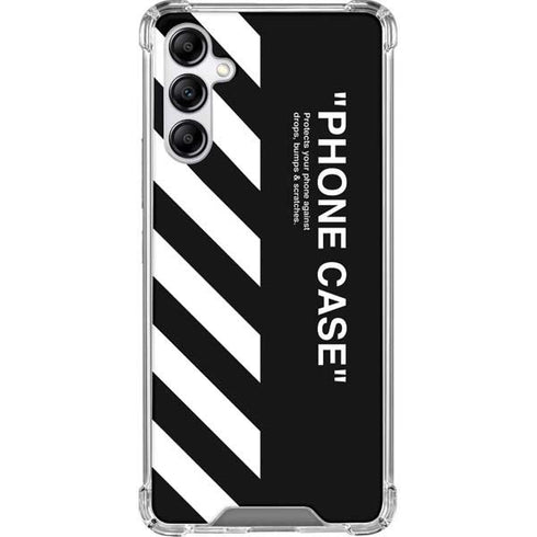 Black and White Stripes Galaxy A14 5G Clear Case