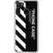 Black and White Stripes Galaxy A21 Clear Case