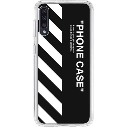Black and White Stripes Galaxy A50 Clear Case