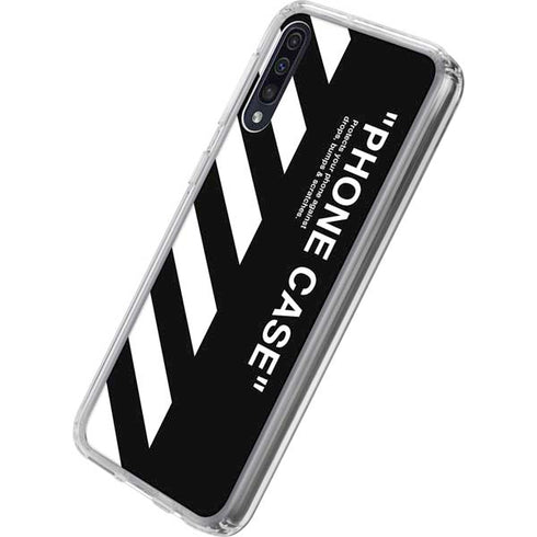 Black and White Stripes Galaxy A50 Clear Case