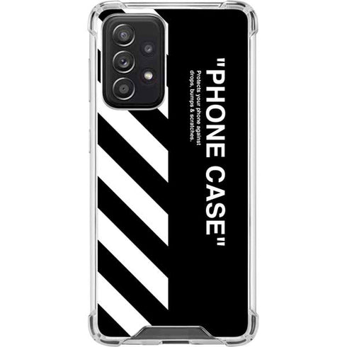 Black and White Stripes Galaxy A52 5G Clear Case