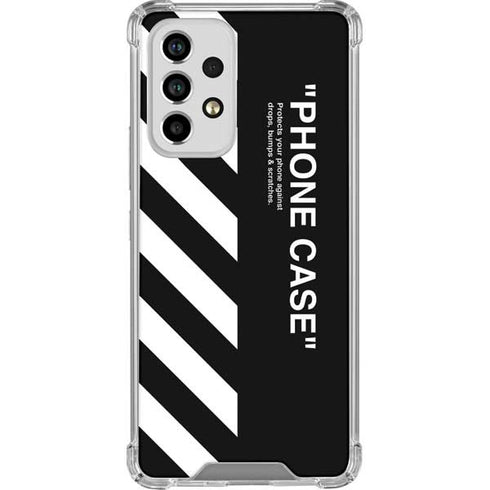 Black and White Stripes Galaxy A53 5G Clear Case