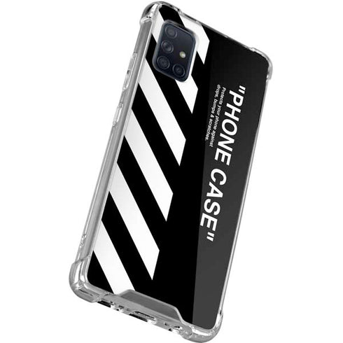 Black and White Stripes Galaxy A71 5G Clear Case