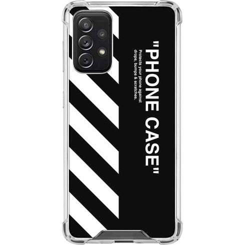 Black and White Stripes Galaxy A72 5G Clear Case