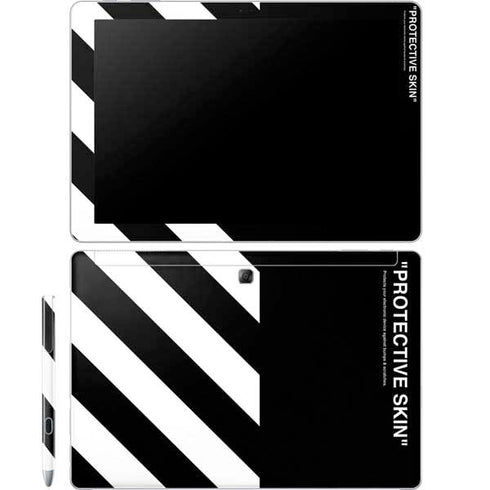 Black and White Stripes Galaxy Book 12in Skin