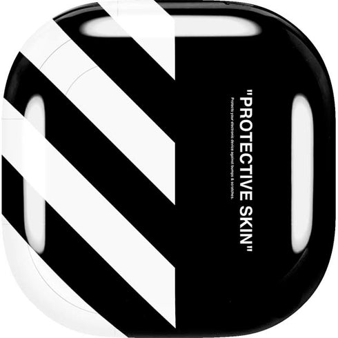 Black and White Stripes Galaxy Buds Live Skin