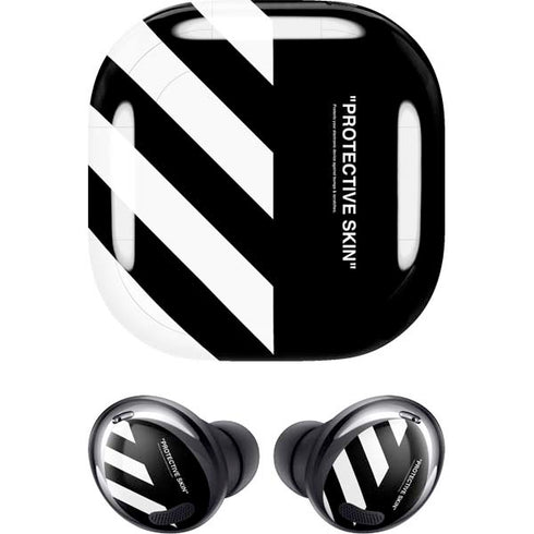 Black and White Stripes Galaxy Buds Pro Skin