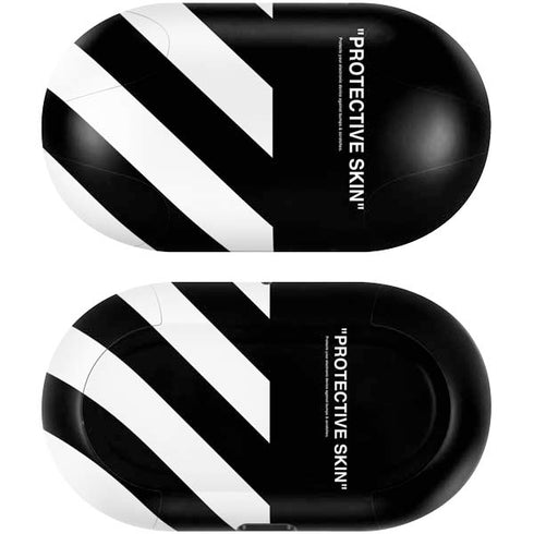 Black and White Stripes Galaxy Buds Skin