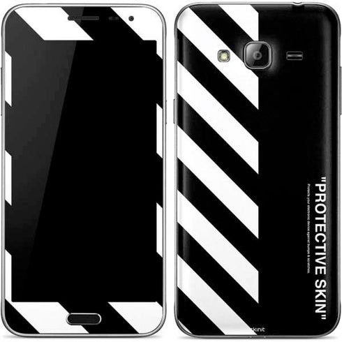 Black and White Stripes Galaxy J3 Skin